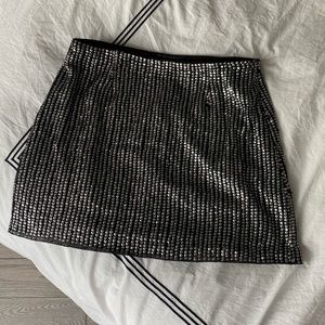 Black with silver beautiful mini skirt